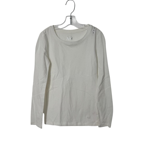 Justice Cream Long Sleeve Top Girls Size 7 - Picture 1 of 3